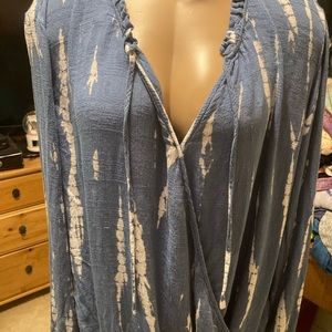 Blue/white tiee dye blouse